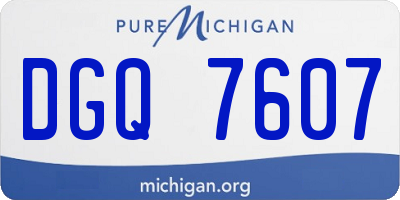MI license plate DGQ7607