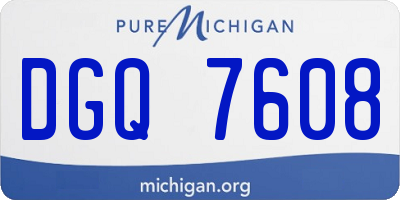 MI license plate DGQ7608