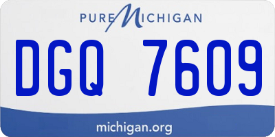 MI license plate DGQ7609