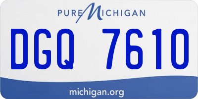 MI license plate DGQ7610