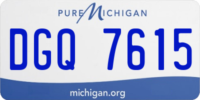 MI license plate DGQ7615
