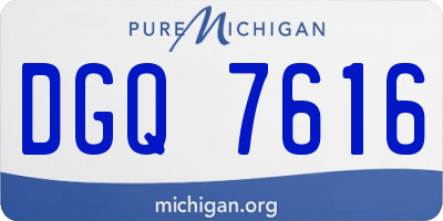 MI license plate DGQ7616