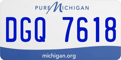 MI license plate DGQ7618