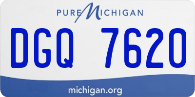 MI license plate DGQ7620