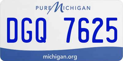 MI license plate DGQ7625