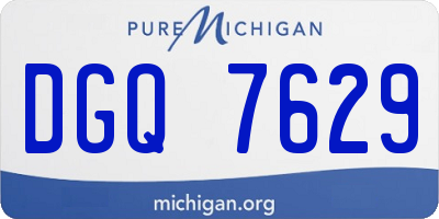 MI license plate DGQ7629
