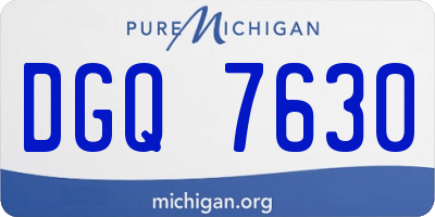 MI license plate DGQ7630