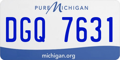 MI license plate DGQ7631
