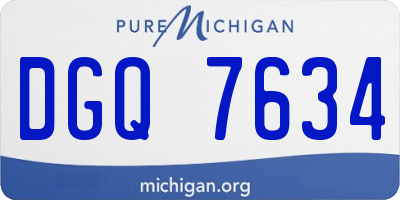 MI license plate DGQ7634