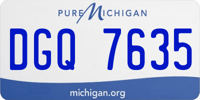 MI license plate DGQ7635