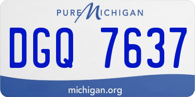 MI license plate DGQ7637