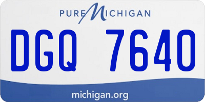 MI license plate DGQ7640
