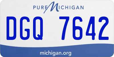 MI license plate DGQ7642
