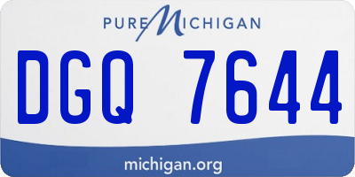 MI license plate DGQ7644