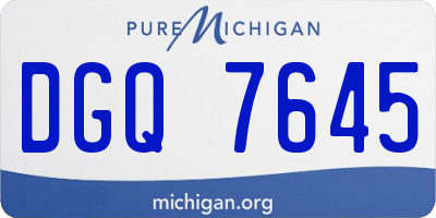 MI license plate DGQ7645