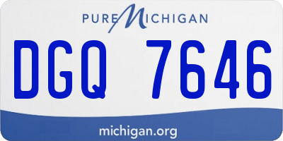 MI license plate DGQ7646