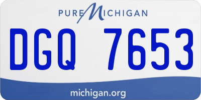MI license plate DGQ7653