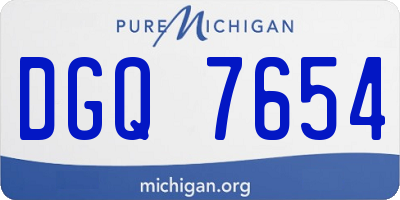 MI license plate DGQ7654