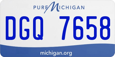 MI license plate DGQ7658