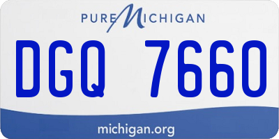 MI license plate DGQ7660