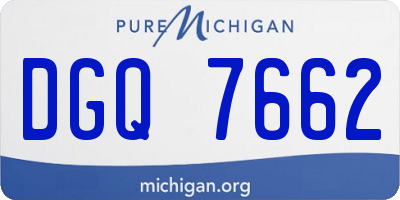 MI license plate DGQ7662
