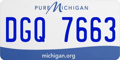 MI license plate DGQ7663