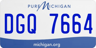 MI license plate DGQ7664