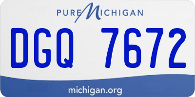 MI license plate DGQ7672