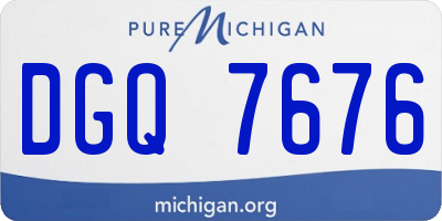 MI license plate DGQ7676