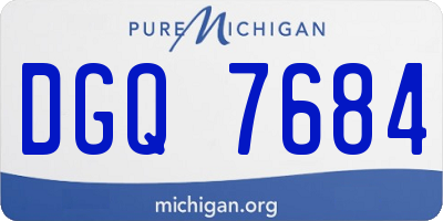 MI license plate DGQ7684