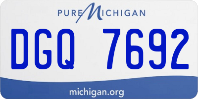 MI license plate DGQ7692