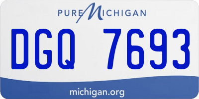 MI license plate DGQ7693