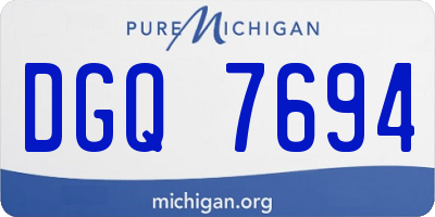 MI license plate DGQ7694