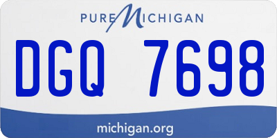 MI license plate DGQ7698