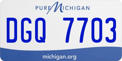 MI license plate DGQ7703