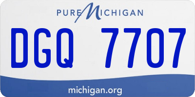 MI license plate DGQ7707
