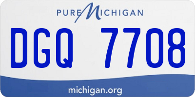MI license plate DGQ7708