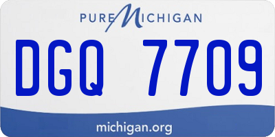 MI license plate DGQ7709