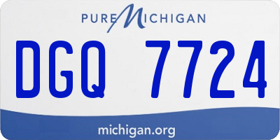 MI license plate DGQ7724