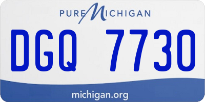 MI license plate DGQ7730