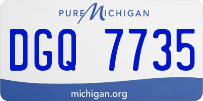 MI license plate DGQ7735