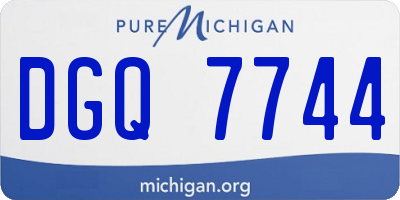 MI license plate DGQ7744