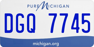 MI license plate DGQ7745