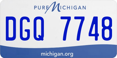 MI license plate DGQ7748