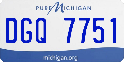 MI license plate DGQ7751