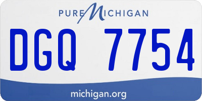 MI license plate DGQ7754