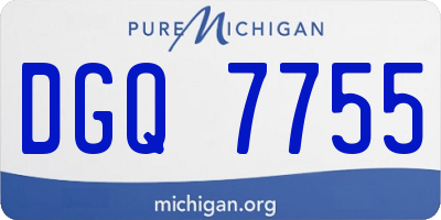 MI license plate DGQ7755