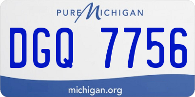 MI license plate DGQ7756