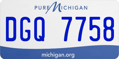 MI license plate DGQ7758