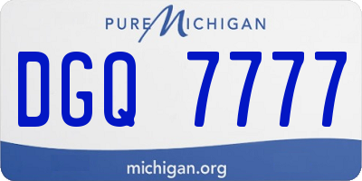 MI license plate DGQ7777